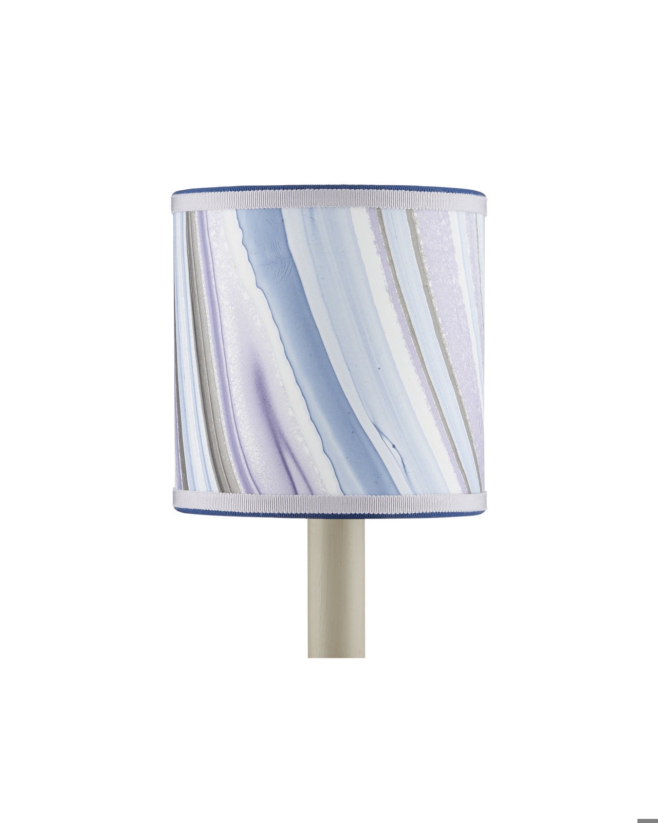 Marble Lavender Paper Drum Chandelier Shade