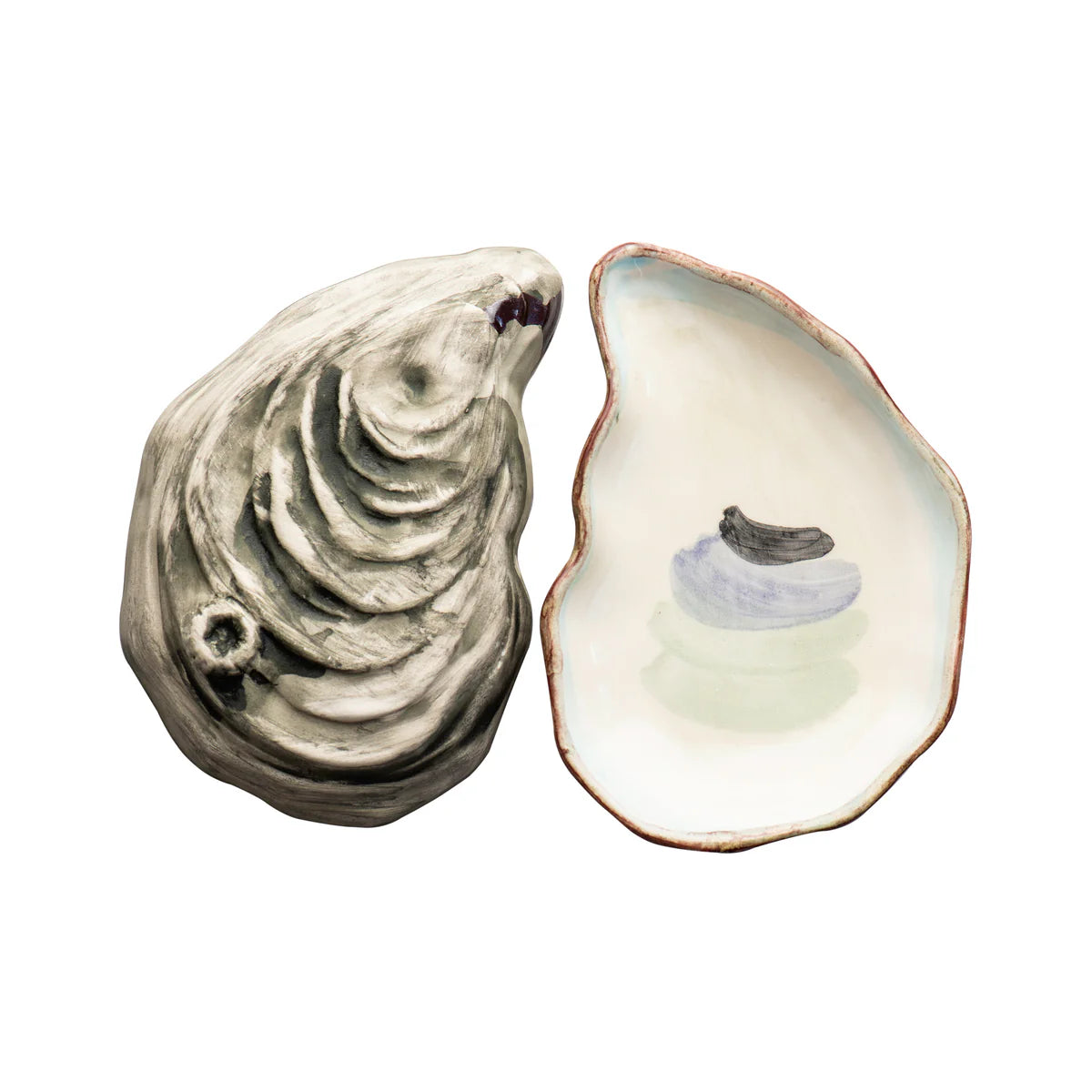 Set of Seaside Oyster Plates, Small