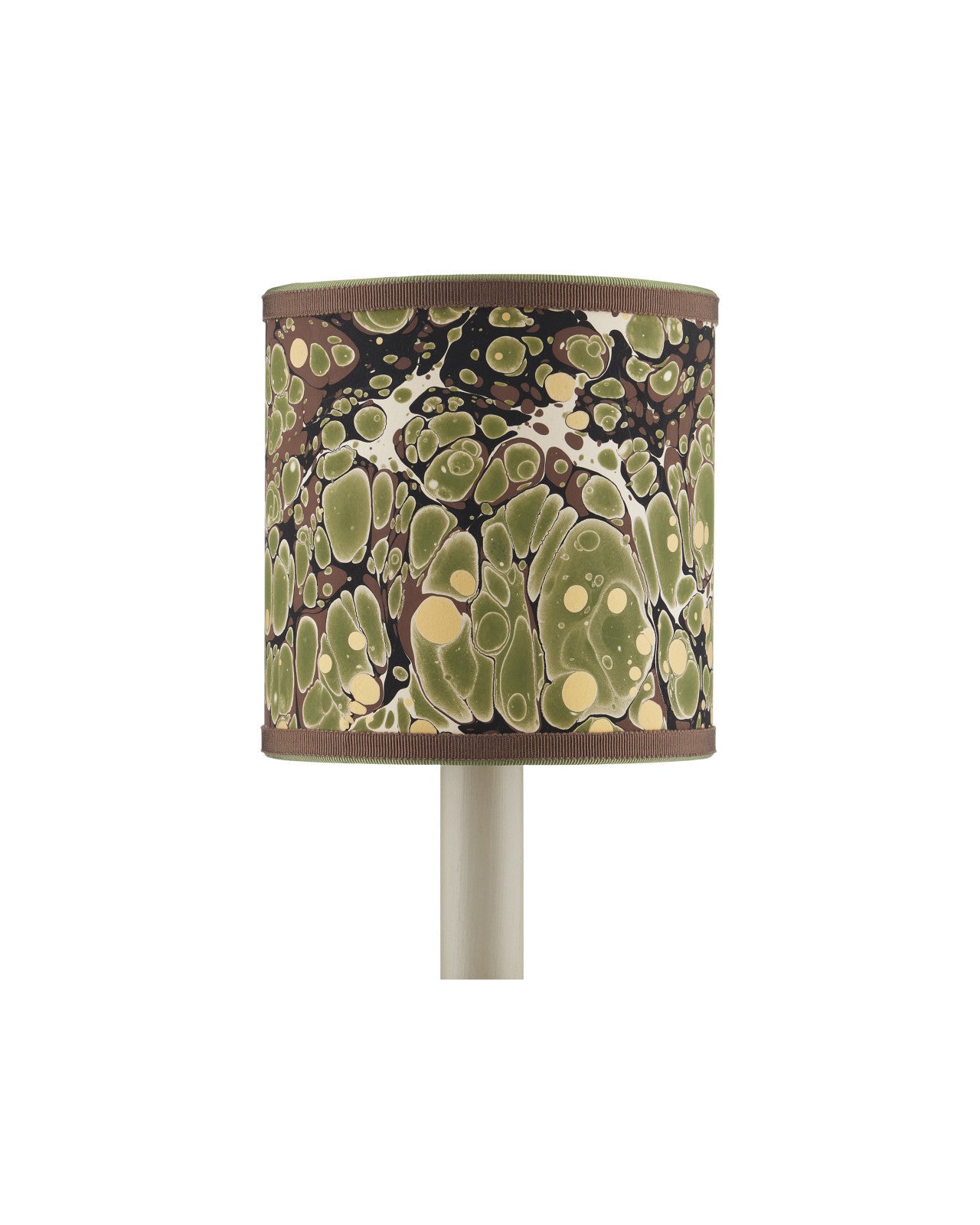 Marble Green Paper Drum Chandelier Shade