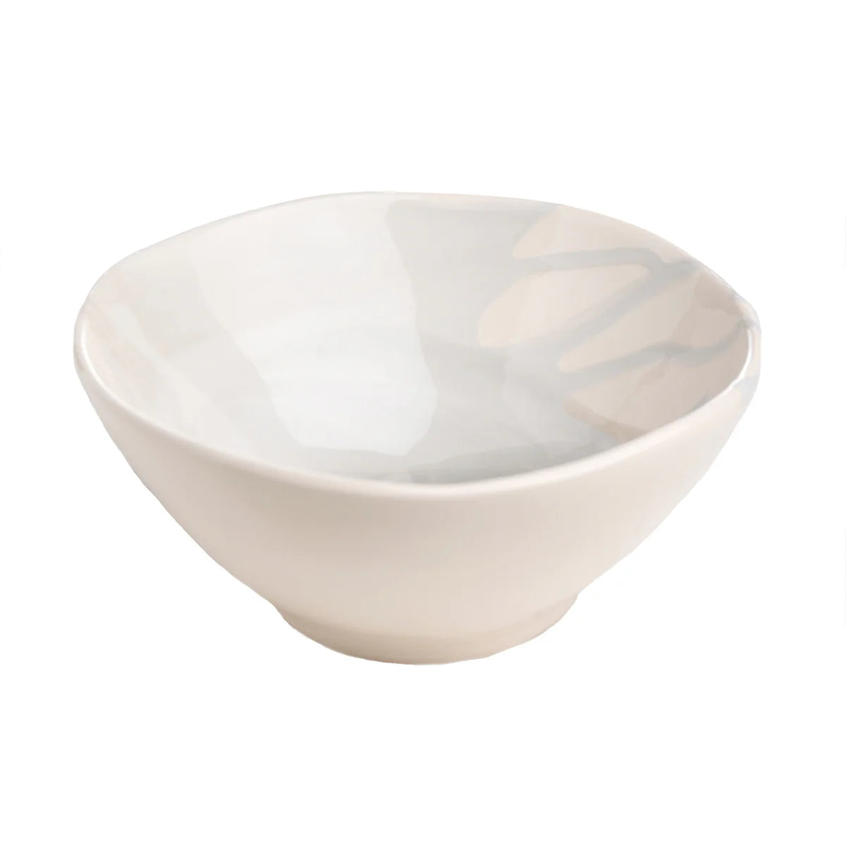 Splash Ceramic Soup Bowls in Grey, Set of 4