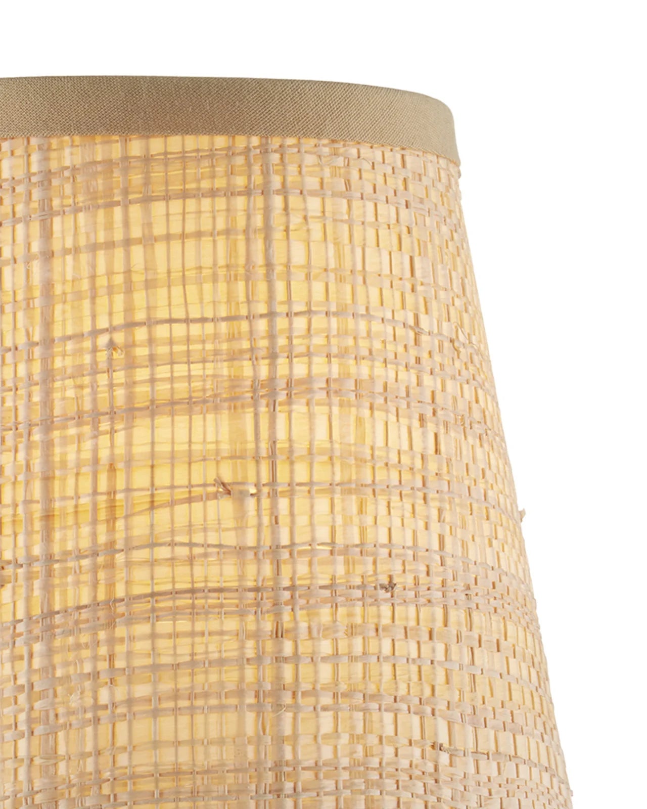 Natural Grasscloth Tapered Chandelier Shade