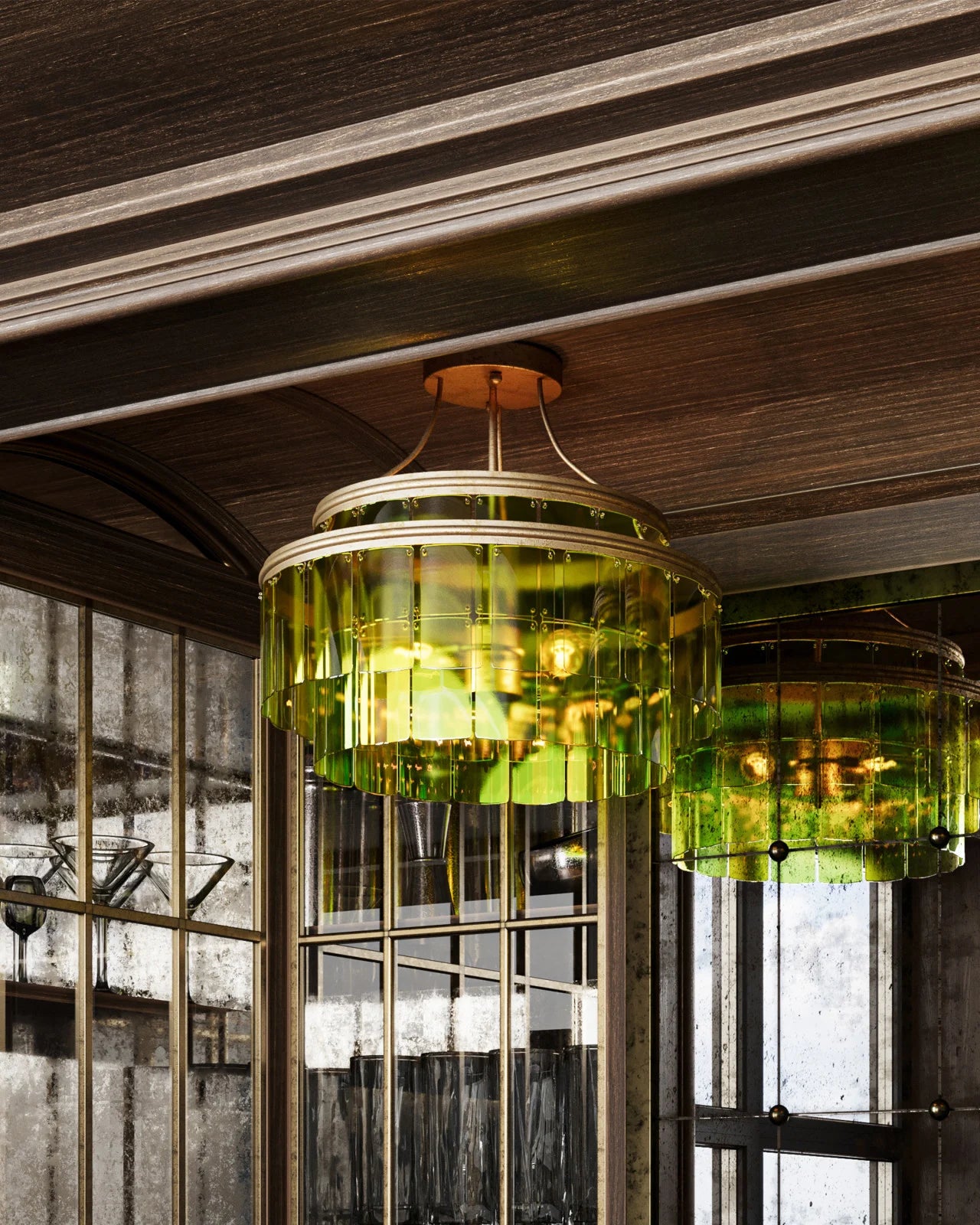 Vintner Green Semi Flush Mount