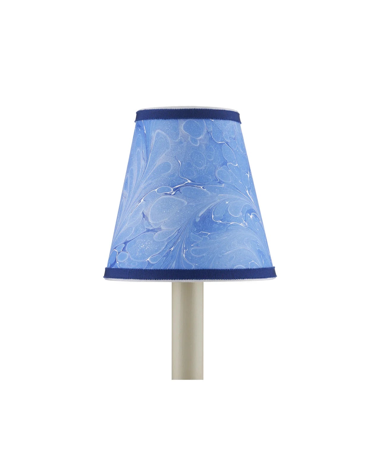 Marble Blue Paper Tapered Chandelier Shade
