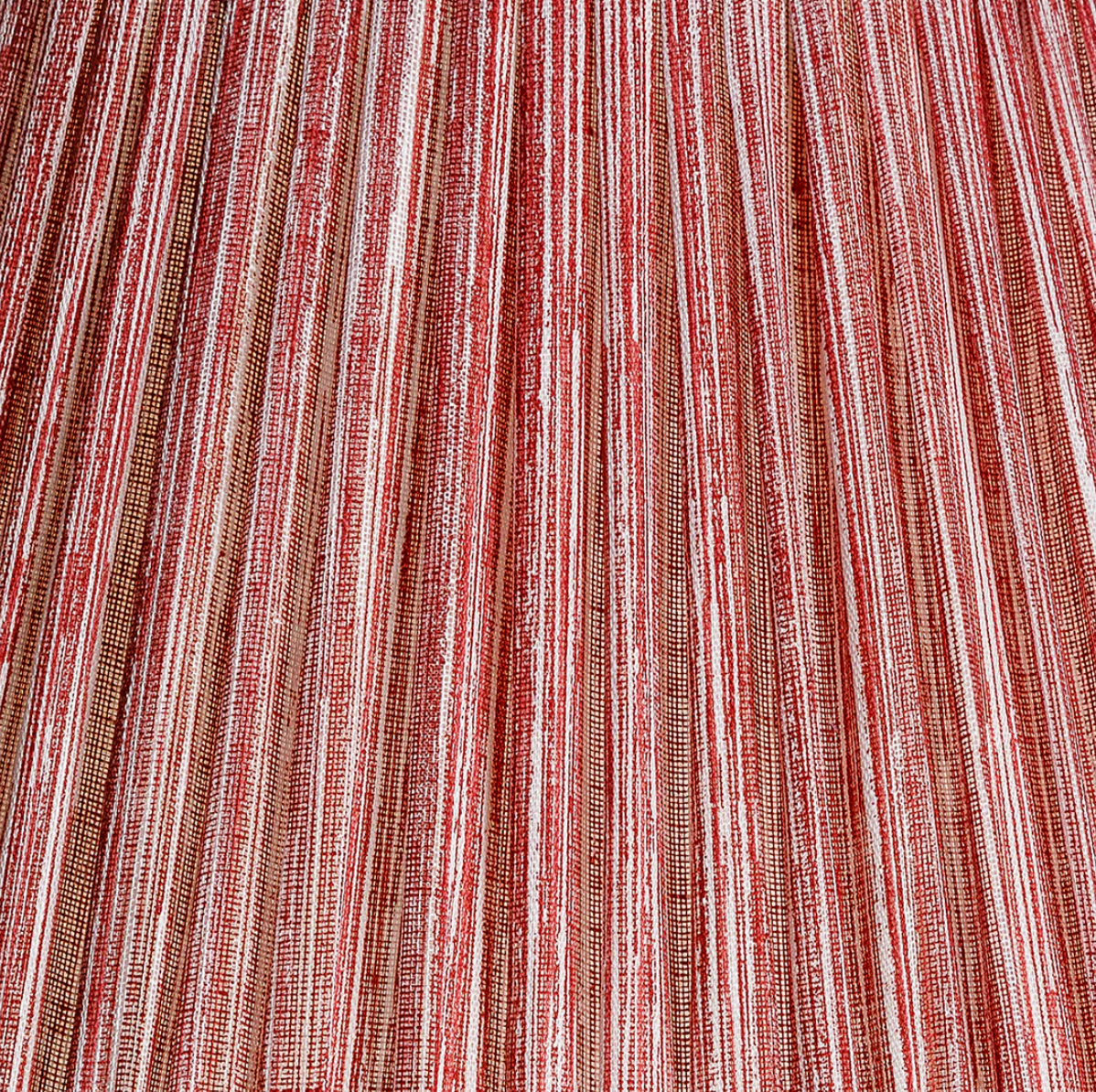 Fermoie Red Strie Lampshade, Oval