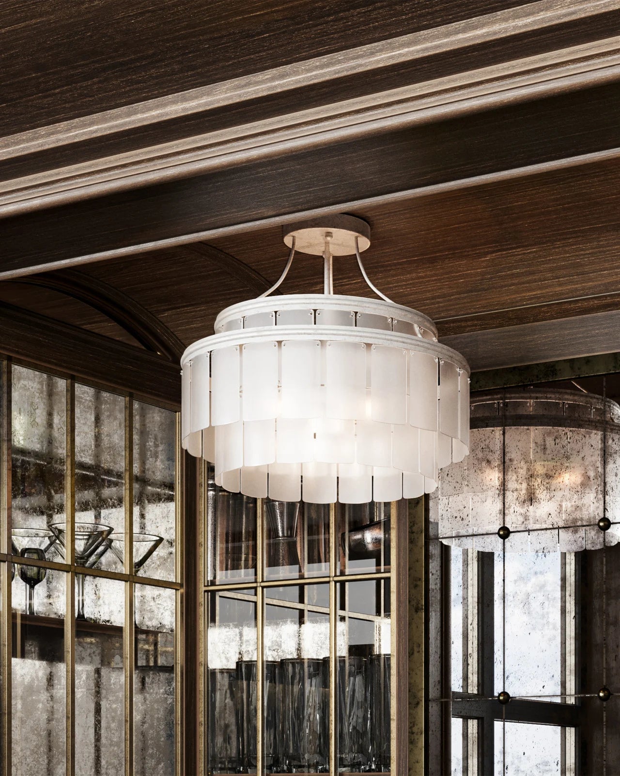 Vintner White Semi Flush Mount