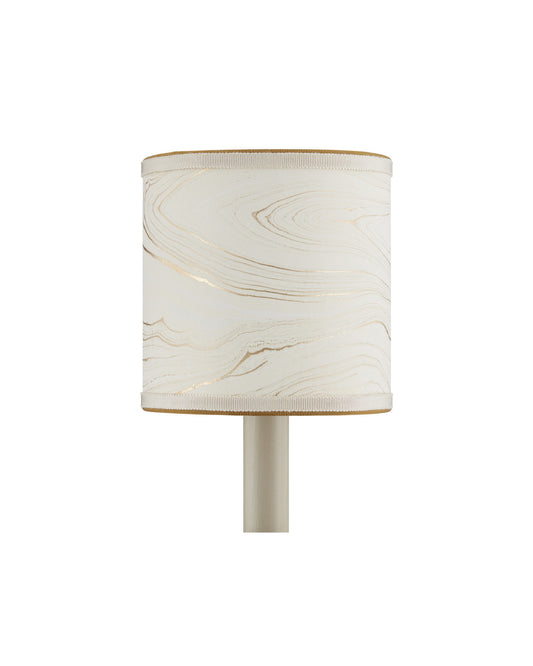 Marble Cream Paper Drum Chandelier Shade