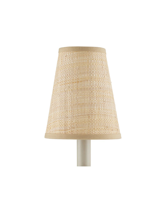 Natural Grasscloth Tapered Chandelier Shade