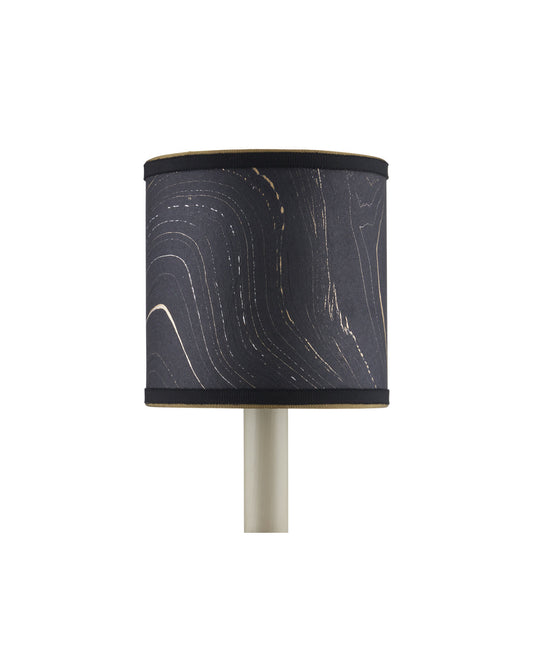 Marble Black Paper Drum Chandelier Shade