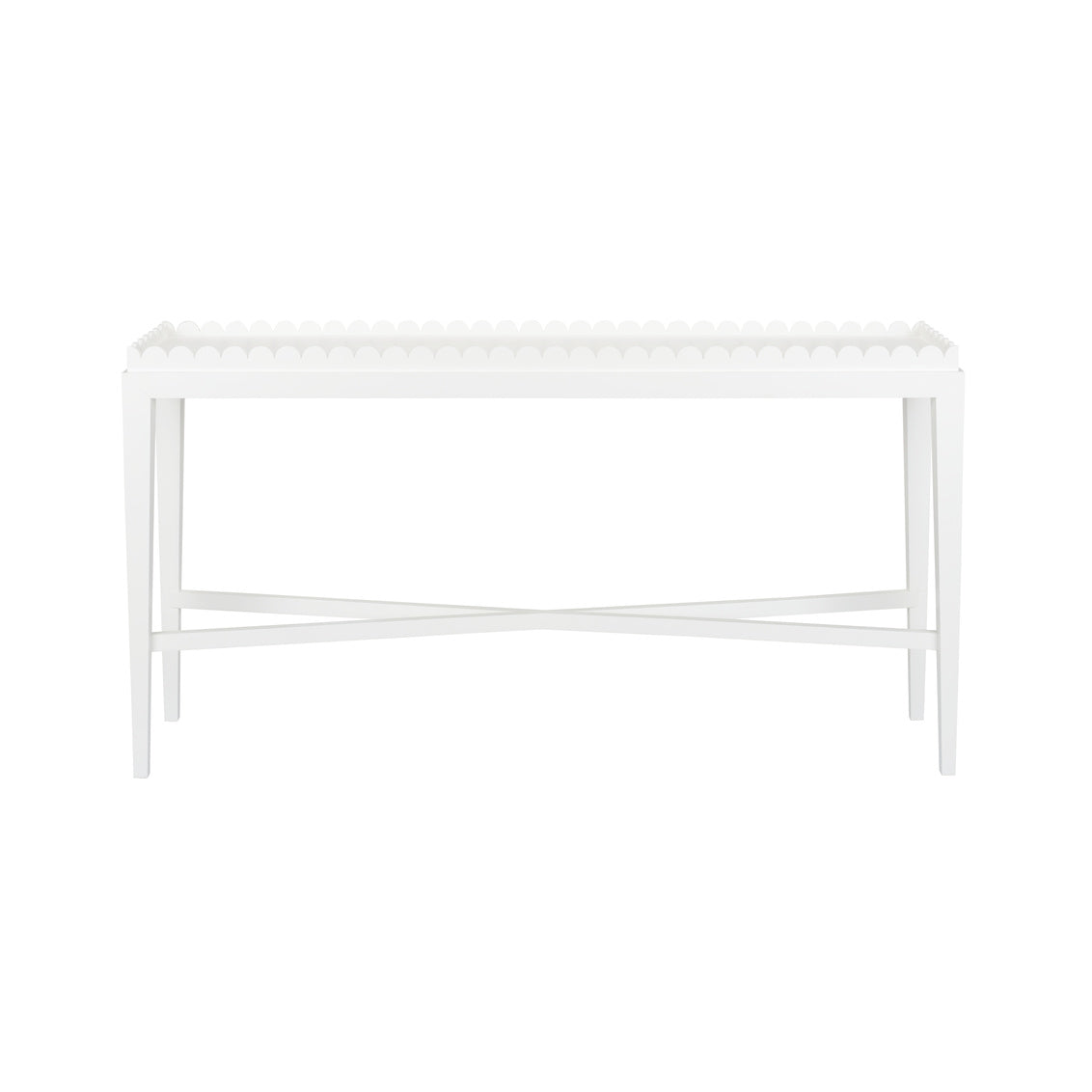 Scallop Console Table, Custom Color