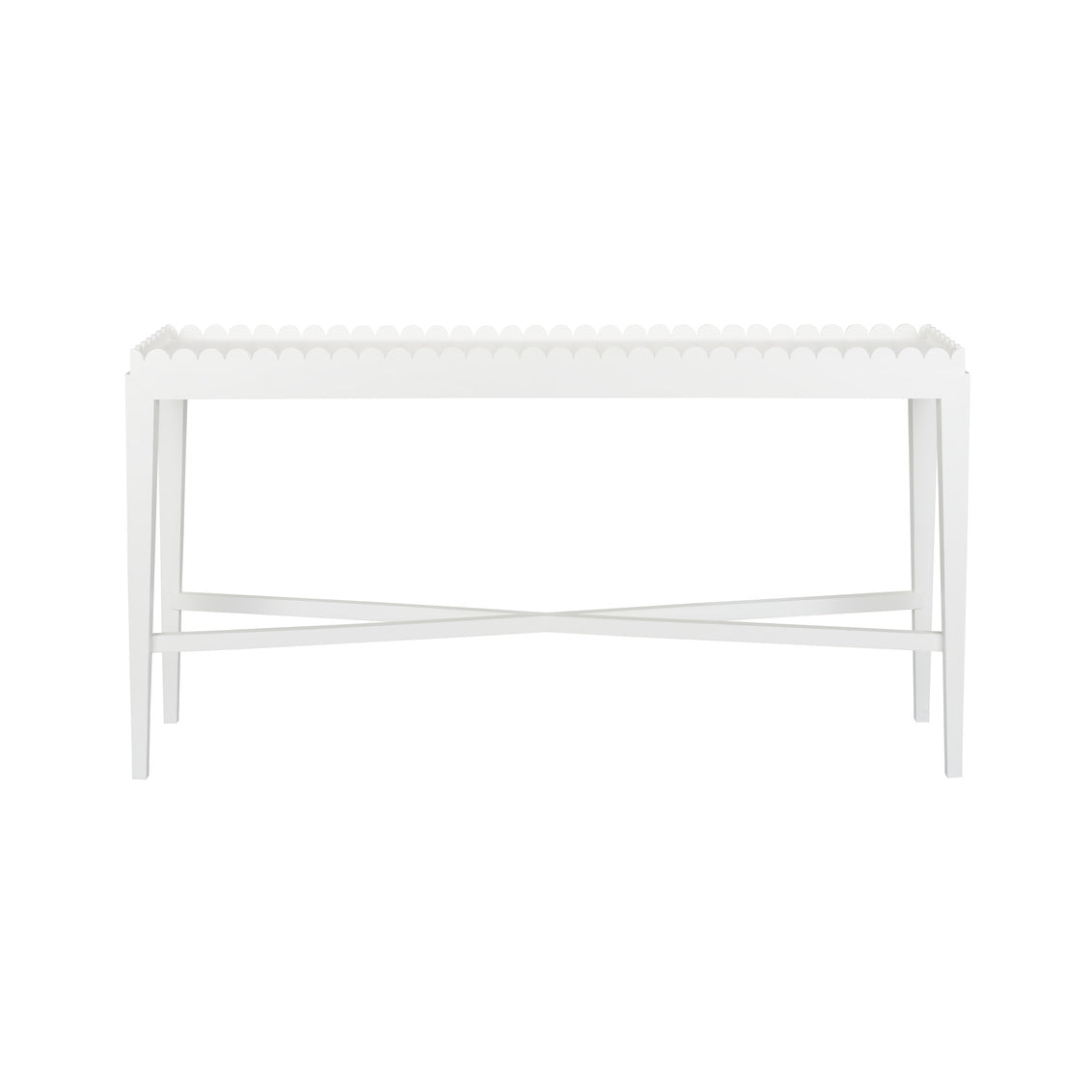 Scallop Console Table, Custom Color