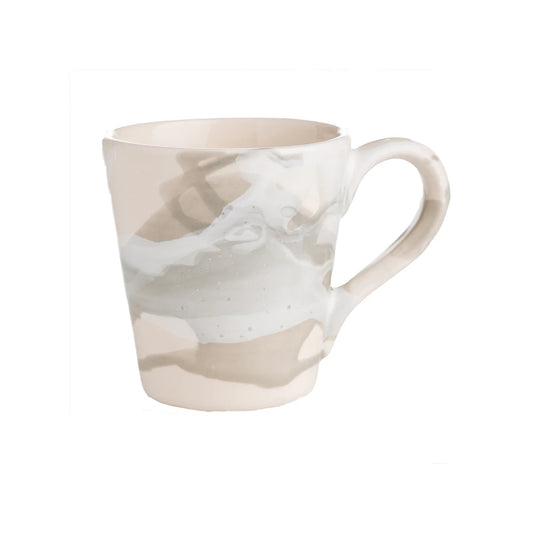 Splash Ceramic Mug in Grey, Set of 4