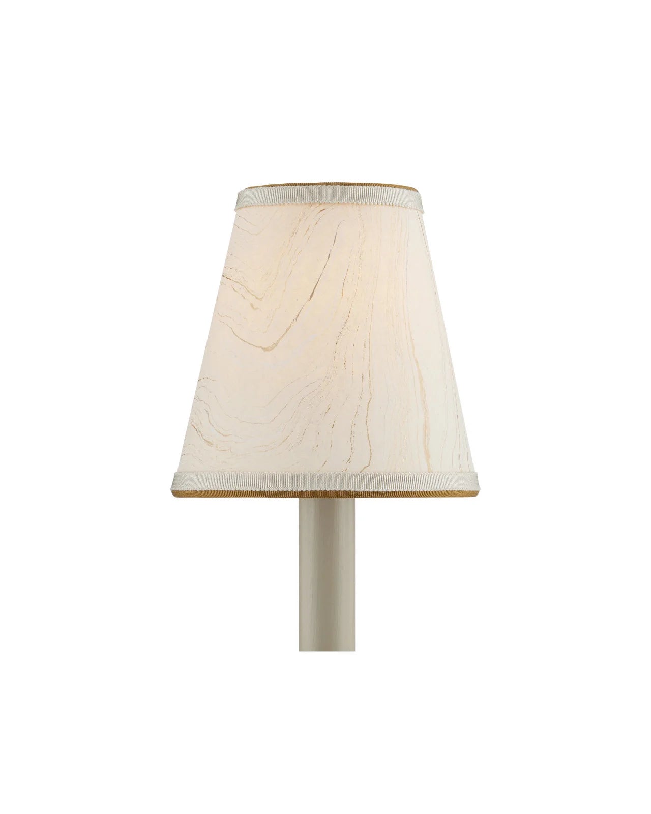 Marble Cream Paper Tapered Chandelier Shade