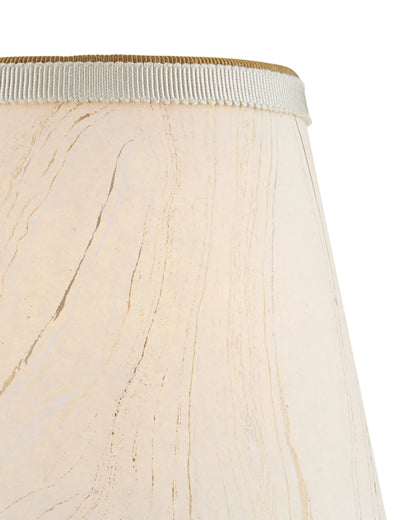 Marble Cream Paper Tapered Chandelier Shade