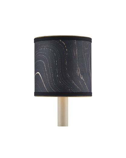 Marble Black Paper Drum Chandelier Shade