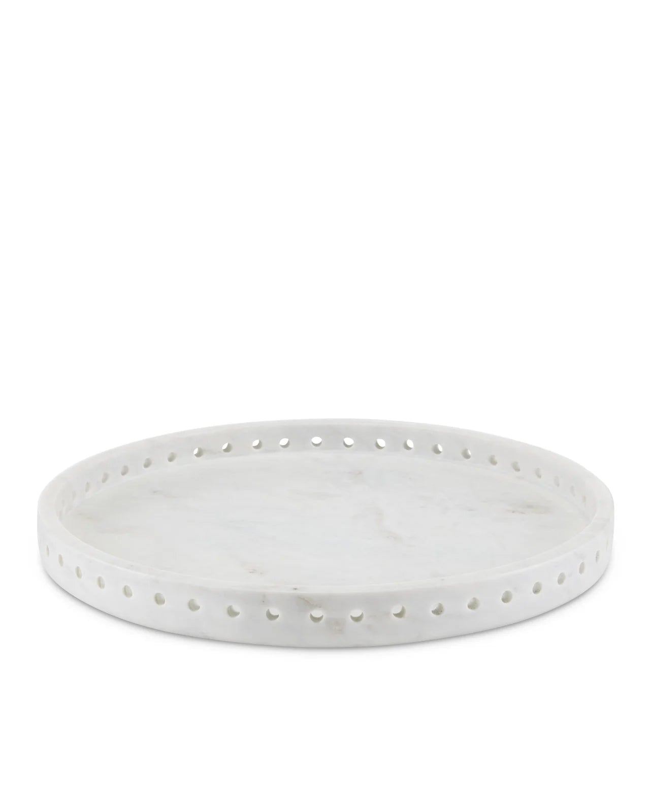 Freya Large White Marble Tray