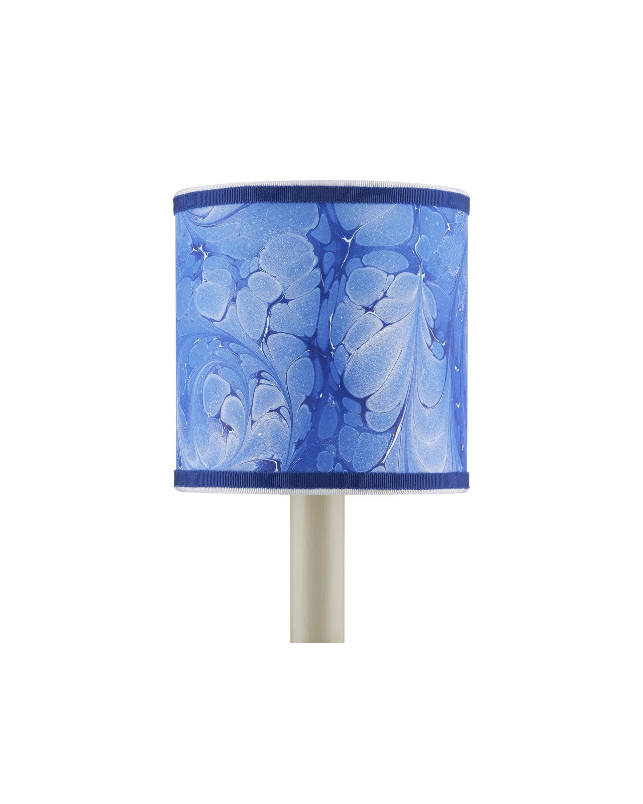 Marble Blue Paper Drum Chandelier Shade