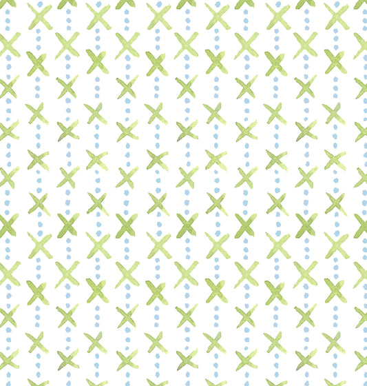 Textiles By Smith Overdot Lime Lilac Print Fabric