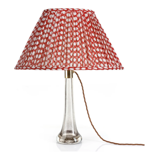 Fermoie Red Wicker Lampshade, Oval