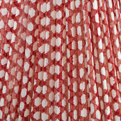 Fermoie Red Wicker Lampshade, Oval