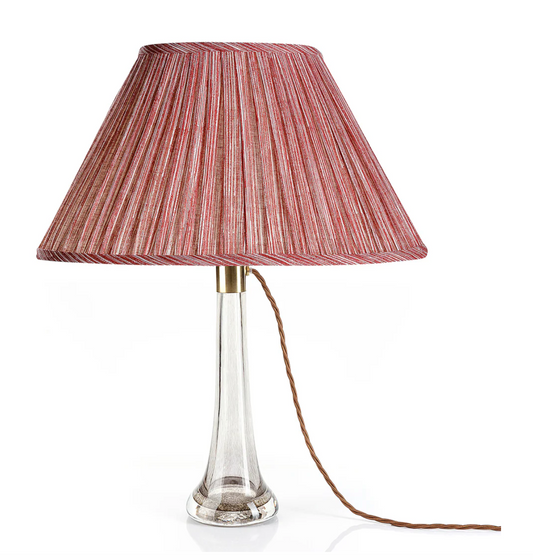 Fermoie Red Strie Lampshade, Oval