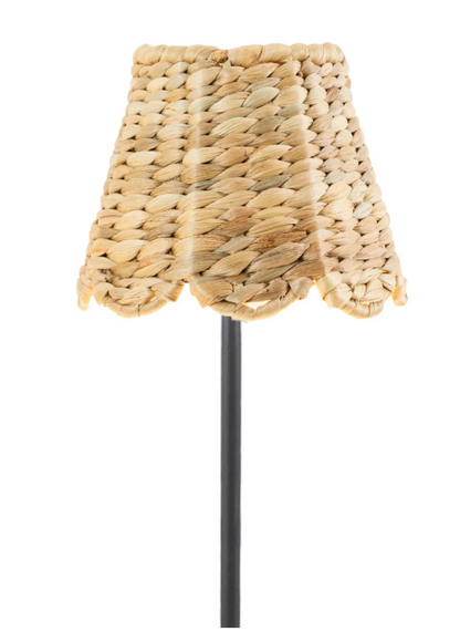 Zafferano Scalloped Water Hyacinth Woven Lampshade