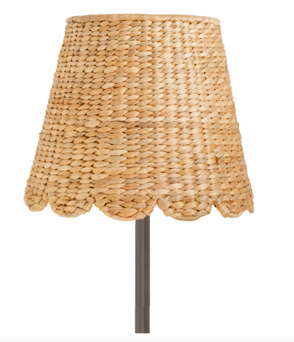 Zafferano Scalloped Water Hyacinth Woven Lampshade