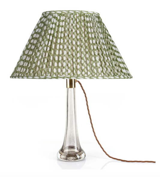 Fermoie Green Wicker Lampshade, Oval