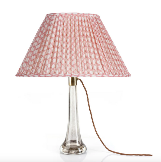 Fermoie Pink Wicker Lampshade, Oval