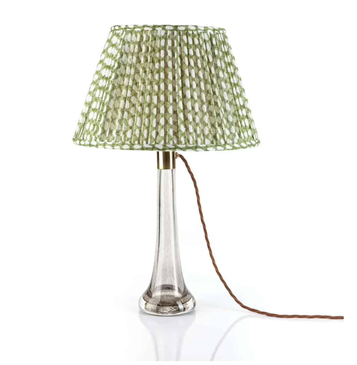 Fermoie Green Wicker Lampshade