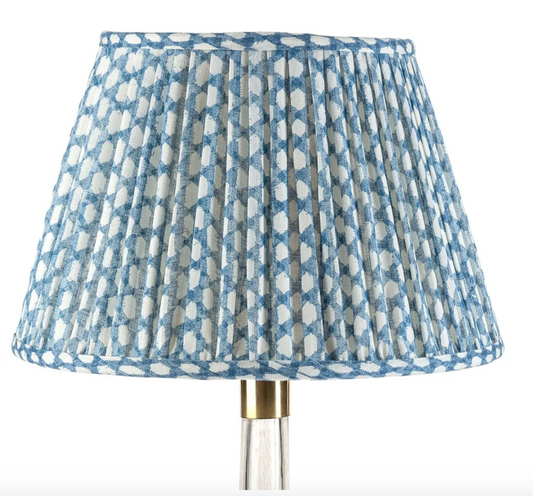 Fermoie Blue Wicker Lampshade