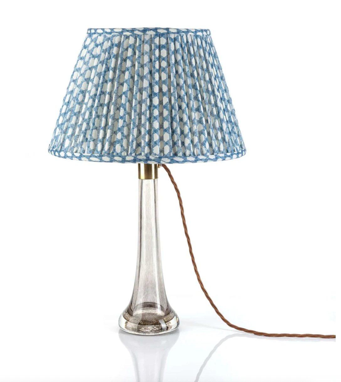 Fermoie Blue Wicker Lampshade