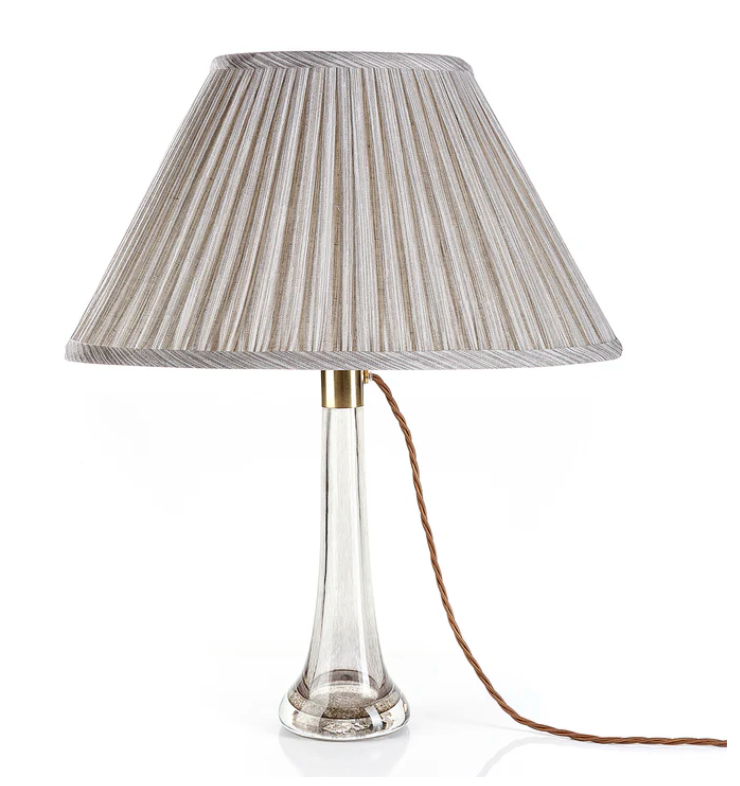 Fermoie Grey Strie Lampshade, Oval