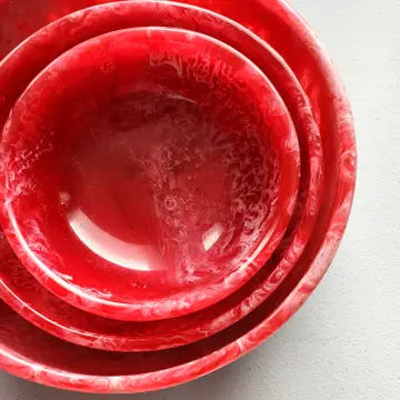 Set of 3 Serving Bowls Hand-poured Resin