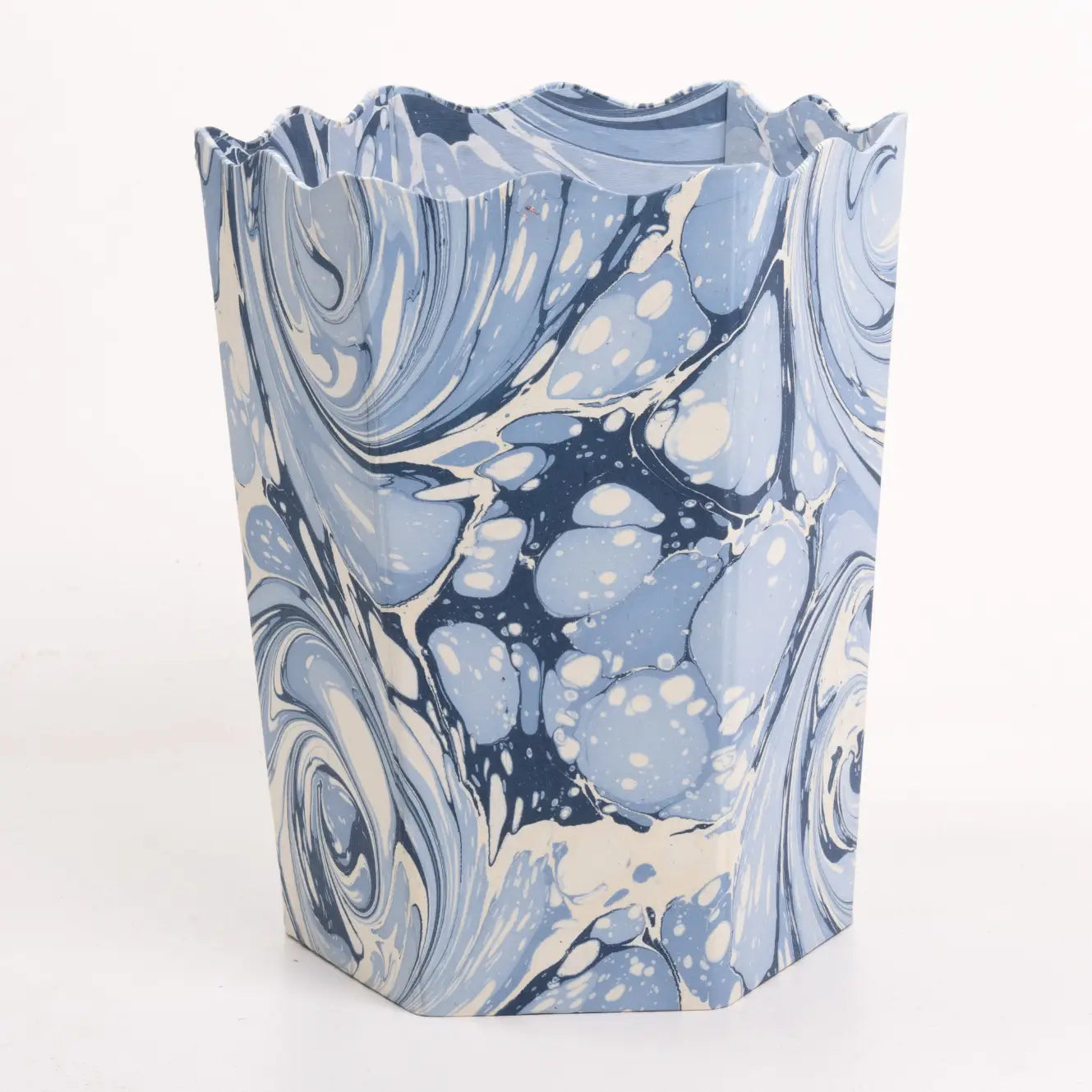 Blue Wave Waste Basket