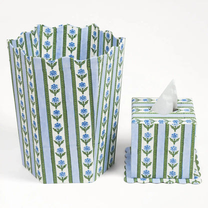 Garden Block Print Tissue Box Cover