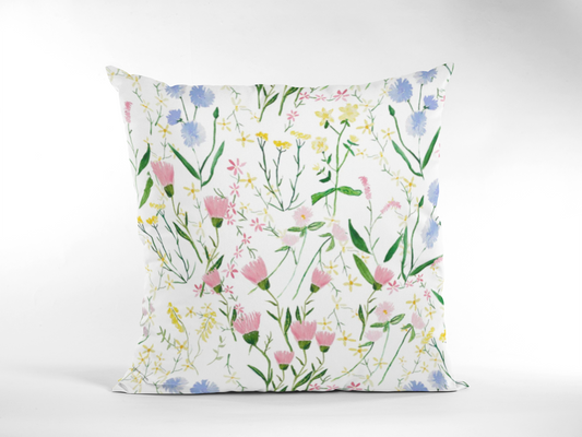 Textiles By Smith Spring Wildflowers Pillow