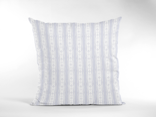 Textiles By Smith Floral Stripe Pillow