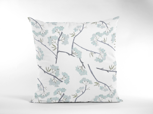 Textiles By Smith Cherry Blossom Linen Pillow