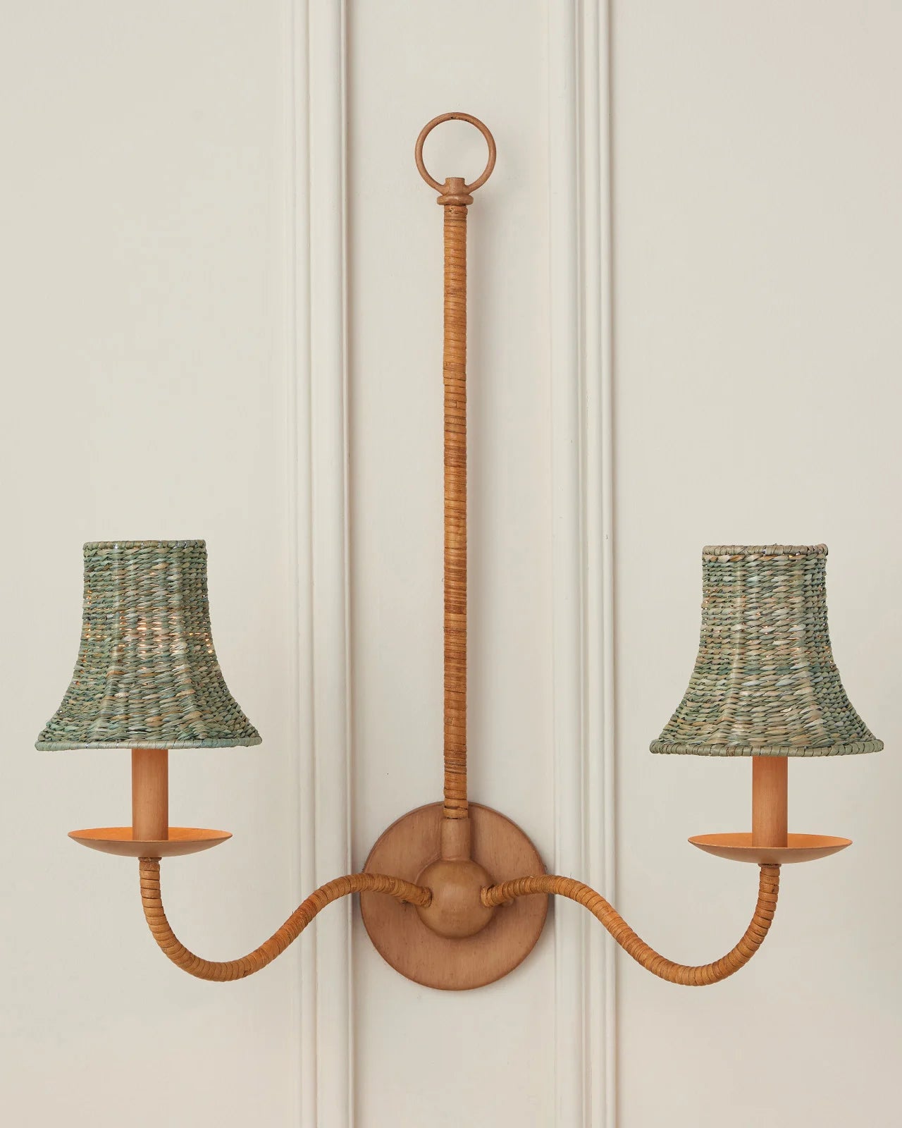 Bell Light Teal Chandelier Shade