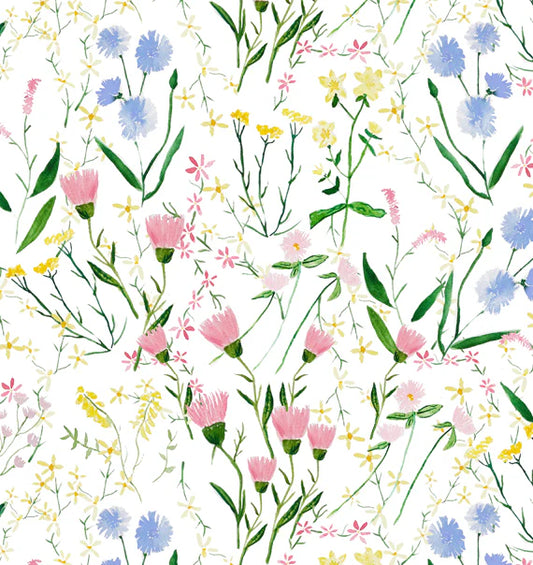 Textiles By Smith Spring Wildflower Wallpaper