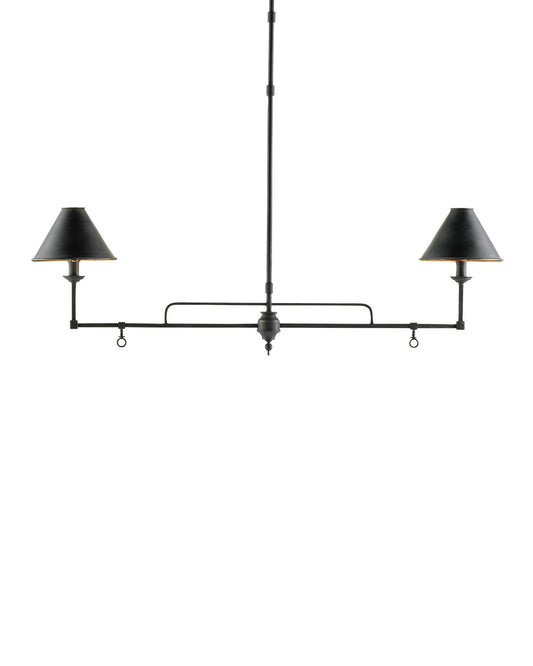 Prosperity Black Rectangular Chandelier